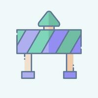 Icon Traffic Barrier. related to Mining symbol. doodle style. simple design editable. simple illustration vector