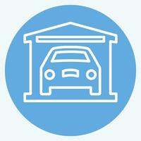 Icon Garage. related to Car ,Automotive symbol. blue eyes style. simple design editable. simple illustration vector