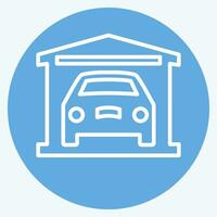 Icon Garage. related to Car ,Automotive symbol. blue eyes style. simple design editable. simple illustration vector