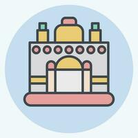 Icon Vientiane. related to Capital symbol. color mate style. simple design editable. simple illustration vector
