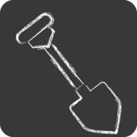 Icon Shovel. related to Mining symbol. chalk Style. simple design editable. simple illustration vector