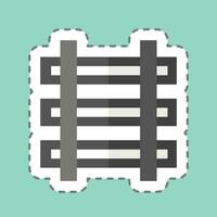 Sticker line cut Train. related to Mining symbol. simple design editable. simple illustration vector