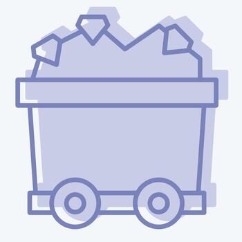 Icon Mining Cart. related to Mining symbol. two tone style. simple design editable. simple illustration vector