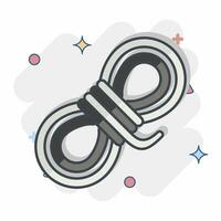 Icon Rope. related to Mining symbol. comic style. simple design editable. simple illustration vector