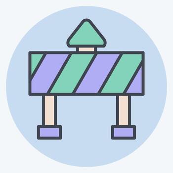 icono tráfico barrera. relacionado a minería símbolo. color compañero estilo. sencillo diseño editable. sencillo ilustración vector