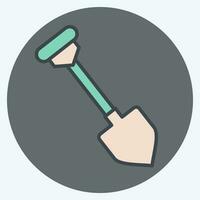 Icon Shovel. related to Mining symbol. color mate style. simple design editable. simple illustration vector