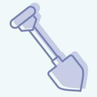 Icon Shovel. related to Mining symbol. two tone style. simple design editable. simple illustration vector