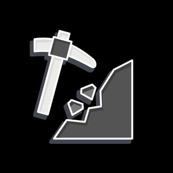 Icon Mining. related to Mining symbol. glossy style. simple design editable. simple illustration vector