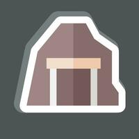 Sticker Cave. related to Mining symbol. simple design editable. simple illustration vector