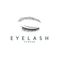 Simple Eyelash Logo Minimalist Abstract Design Templet Illustration Symbol vector
