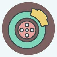 Icon Brake. related to Car ,Automotive symbol. color mate style. simple design editable. simple illustration vector