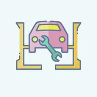 Icon Service. related to Car ,Automotive symbol. doodle style. simple design editable. simple illustration vector