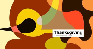 Thanksgiving and autumn  greeting  card and banner background design template in orange colors vector