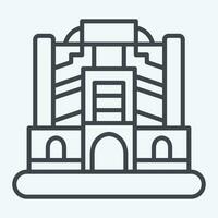 Icon Baghdad. related to Capital symbol. line style. simple design editable. simple illustration vector