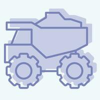 Icon Truck. related to Mining symbol. two tone style. simple design editable. simple illustration vector