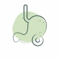 Icon Stomach. related to Body Ache symbol. Color Spot Style. simple design editable. simple illustration vector