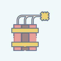 Icon Dynamite. related to Mining symbol. doodle style. simple design editable. simple illustration vector