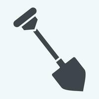 Icon Shovel. related to Mining symbol. glyph style. simple design editable. simple illustration vector