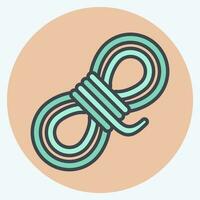 Icon Rope. related to Mining symbol. color mate style. simple design editable. simple illustration vector