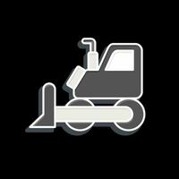 Icon Bulldozer. related to Mining symbol. glossy style. simple design editable. simple illustration vector