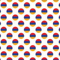 Armenia flag pattern in circle shape repeat design vector