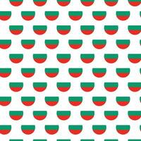 Bulgaria flag pattern in circle shape repeat design vector