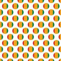 Guinea flag pattern in circle shape repeat design vector