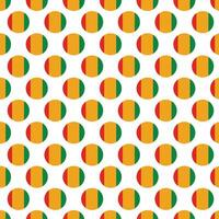 Guinea flag pattern in circle shape repeat design vector