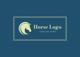 Luxury horse logo formed with simple and modern shape. Vector illustration