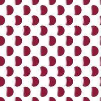 Qatar flag pattern in circle shape vector