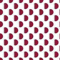 Qatar flag pattern in circle shape vector