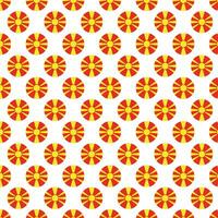 North Macedonia flag pattern in circle shape vector