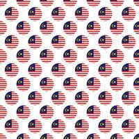 Malaysia flag pattern in circle shape repeat design vector