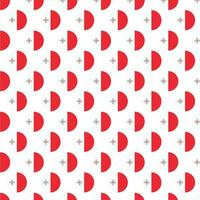 Malta flag pattern in circle shape repeat design vector