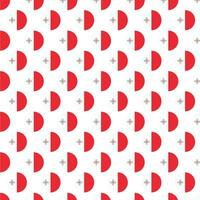 Malta flag pattern in circle shape repeat design vector