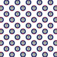 Belize flag pattern in circle shape repeat design vector