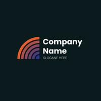 Abstract business company logo. Corporate identity design element. Technology, market, bank logotype idea. Connected arrow up, growth, progress integrate and success concept. Vector interaction icon