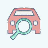 Icon Diagnostic. related to Car ,Automotive symbol. doodle style. simple design editable. simple illustration vector