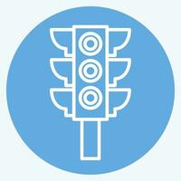 Icon Road Traffic. related to Car ,Automotive symbol. blue eyes style. simple design editable. simple illustration vector