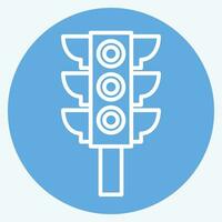 Icon Road Traffic. related to Car ,Automotive symbol. blue eyes style. simple design editable. simple illustration vector