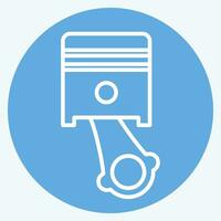 Icon Piston. related to Car ,Automotive symbol. blue eyes style. simple design editable. simple illustration vector