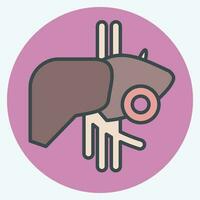 Icon Liver. related to Body Ache symbol. color mate style. simple design editable. simple illustration vector