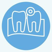 Icon Toothache. related to Body Ache symbol. blue eyes style. simple design editable. simple illustration vector