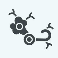 Icon Nerve. related to Body Ache symbol. glyph style. simple design editable. simple illustration vector