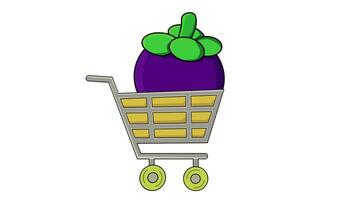 animated video of a trolley carrying mangosteen