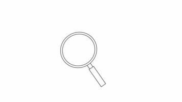 animated video of a sketch of a magnifying glass