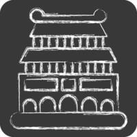 Icon Beijing. related to Capital symbol. chalk Style. simple design editable. simple illustration vector