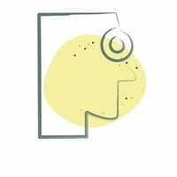 Icon Nose Pain. related to Body Ache symbol. Color Spot Style. simple design editable. simple illustration vector