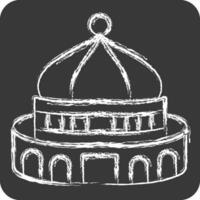 icono Jerusalén. relacionado a capital símbolo. tiza estilo. sencillo diseño editable. sencillo ilustración vector