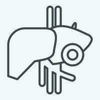 Icon Liver. related to Body Ache symbol. line style. simple design editable. simple illustration vector